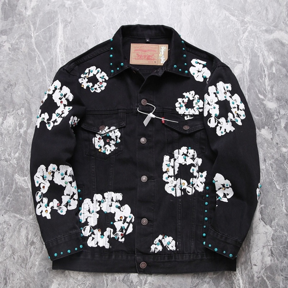 Denim Tears × Levi's Floral Black Denim Jacket
